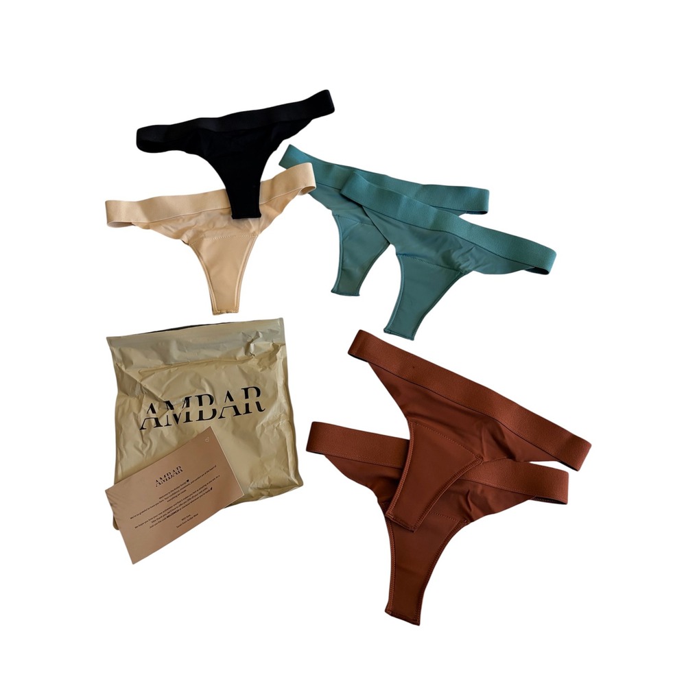 *BRAND NEW* Ambar Women's Thong Underwear Set of 6 Size Small